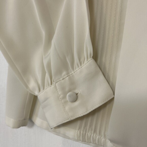 Yves St. Clair Blouse Vintage ivory size 12 button down - Picture 7 of 11